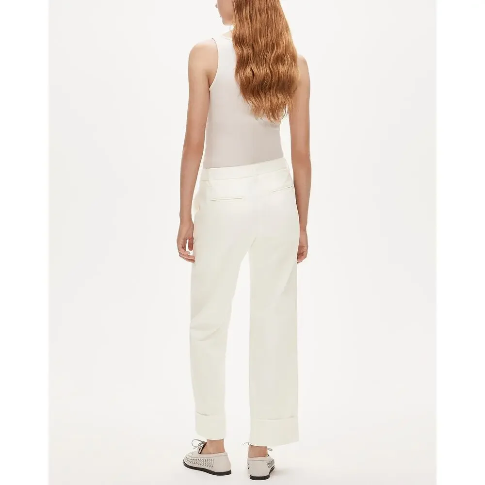 J.Crew Cuffed Preppy Relaxed Chino Pant Ivory Size 2 NWT